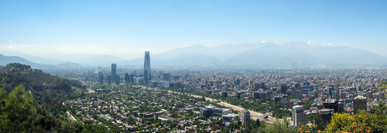 Santiago de Chile y la cordillera
